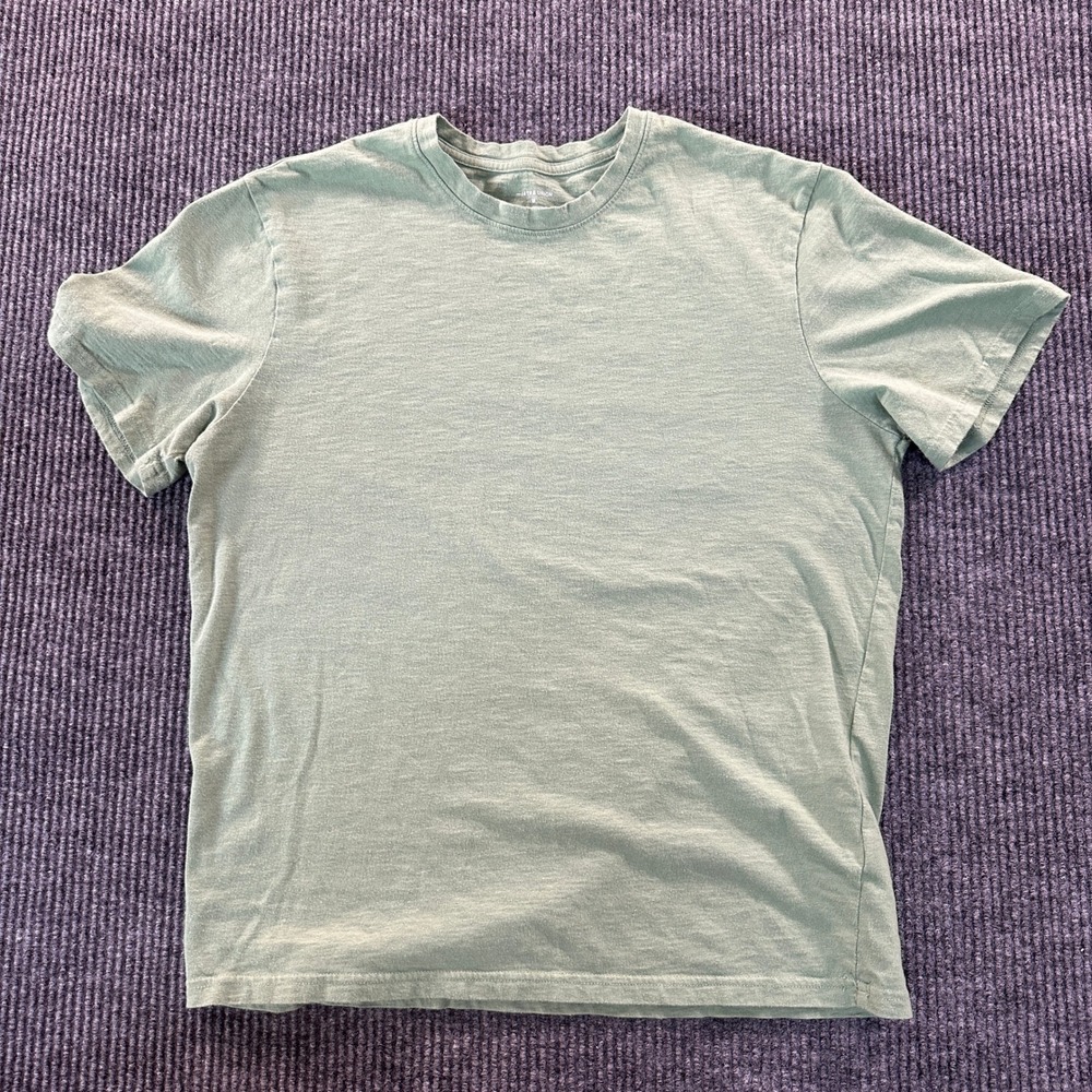 14th & Union Mens T-Shirt Size M Sage Green 100% Cotton Short Sleeve Slub Knit